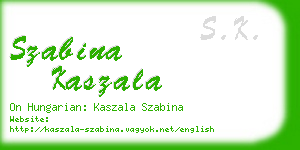 szabina kaszala business card